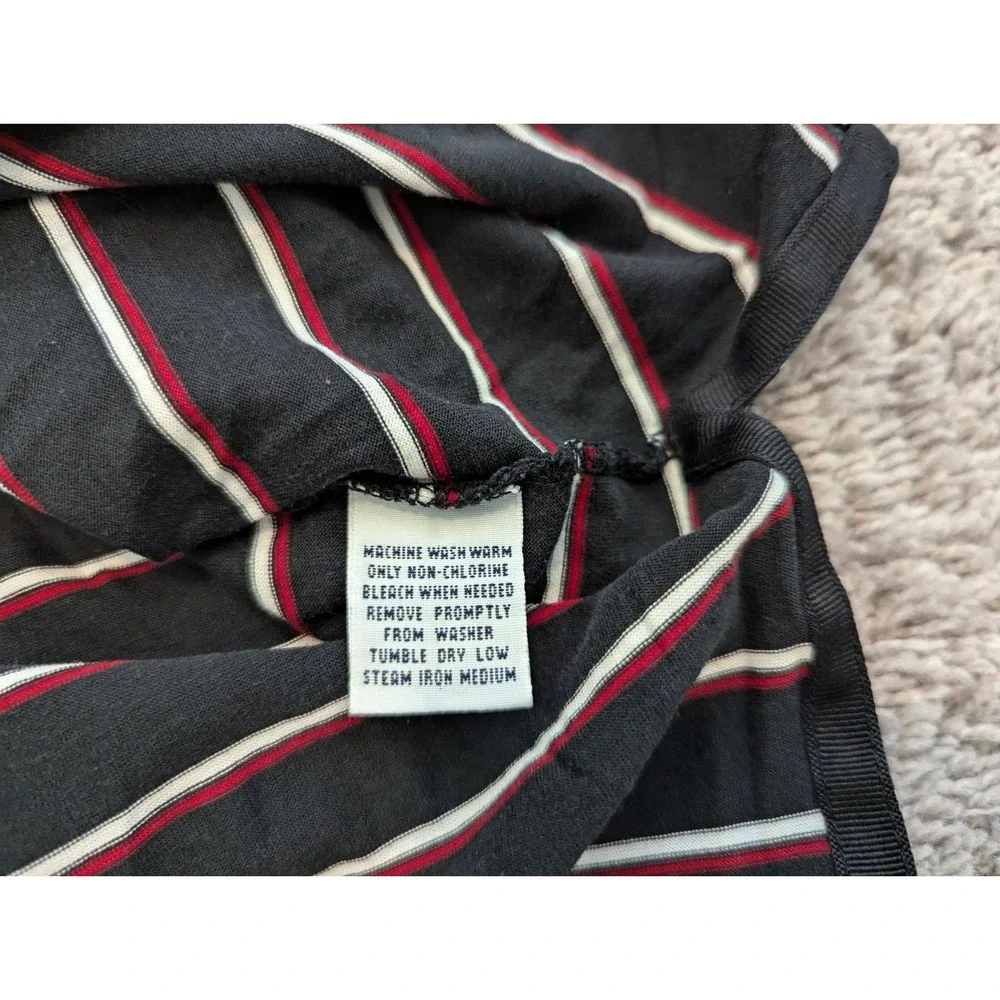 Ralph Lauren Polo Golf Button Up Shirt Mens XL‎ Black Red Striped Preppy